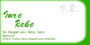 imre reke business card